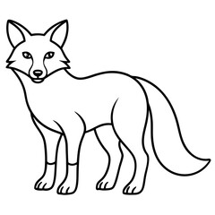 Elegant Fox in One Line Art