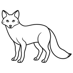 Elegant Fox in One Line Art