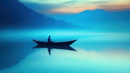 Tranquil Dawn on a Calm Lake