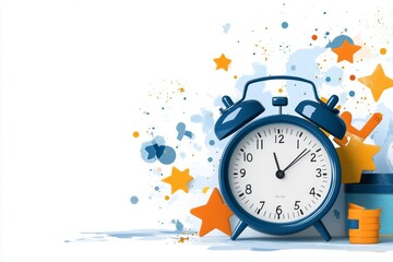 A simple vector icon of a countdown timer with extra time added, symbolizing a financial grace period extension