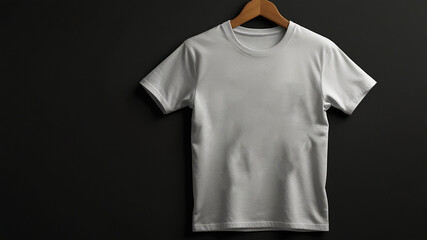 white t-shirt mockup on black background, t-shirt mockup template design