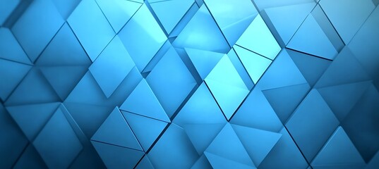 A minimalist cyan background with an abstract arrangement of triangular shapes, producing a dynamic and elegant backdrop.