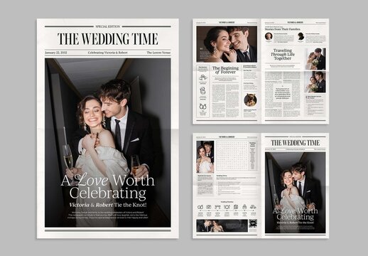 Wedding Newspaper Template