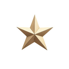 Obraz premium A three-dimensional golden star with sharp edges and a modern design aesthetic.