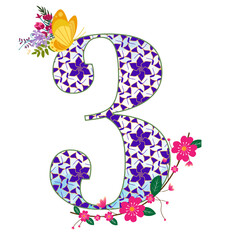 Number arabesque style