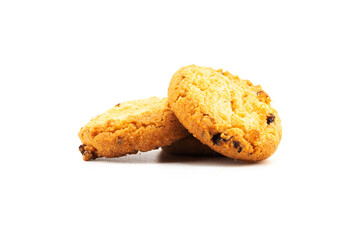 Cookie on white background, with clipping path