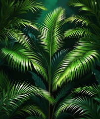 palm leaves background
