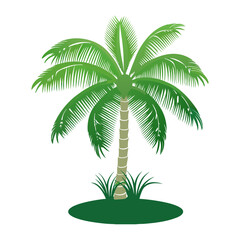Obraz premium Tropical Palm Tree Vector Art Perfect for Summer Designs and Travel Themes