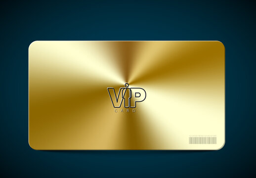 Elegant Gold VIP Membership Card Template with place for your logo