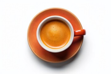 Fototapeta premium Isolated Coffee Cup Panoramic Stock Photo: Perfect for Menu, Website, or Blog Design