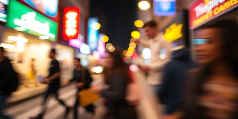 Fototapeta premium Abstract bokeh background with softly glowing, colorful light orbs creating a dreamy and ethereal visual effect, perfect for use in design, photography, and creative projects