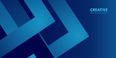 Fototapeta premium Abstract Blue Geometric Pattern with Squares and Light Effects. a creative background. The abstract shapes in shades of blue give the image a modern and dynamic feel. 