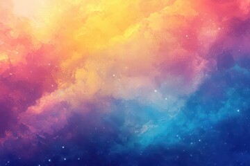 Fototapeta premium fantasy-inspired vibrant panoramic sunset sky features rich gradient colors, creating an ethereal and uplifting atmosphere, evoking feelings of peace and wonder