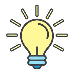 Creative Light Bulb vector Logo Design for Innovation Branding.