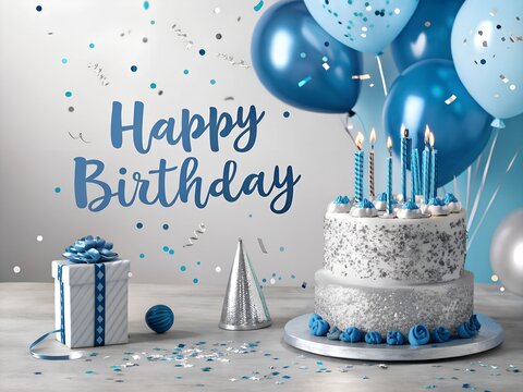 happy birthday card with candles