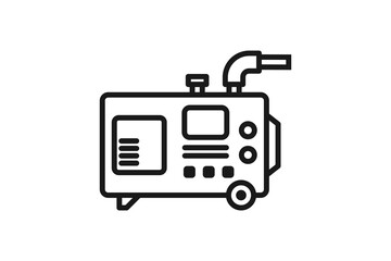electric line art generator icon