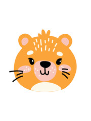  friendly cartoon bear face