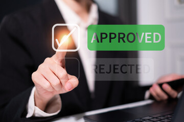 Professional entrepreneur businessman point select approved deal success achievement agreement concept