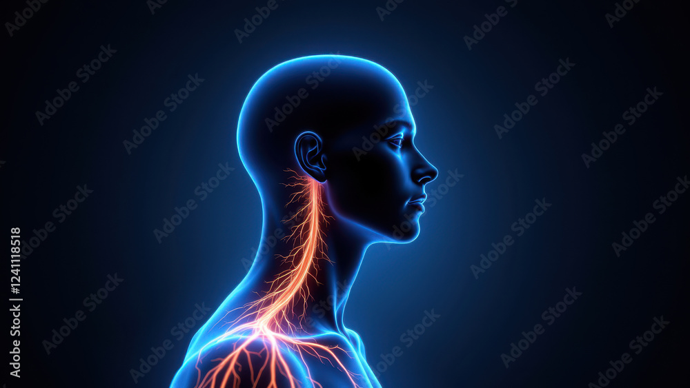 Poster Vagus Nerve Stimulation Illustration