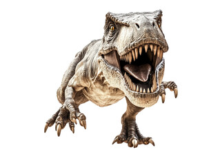 Fototapeta premium Isolated Detailed Tyrannosaurus Rex Walking Forward Menacingly