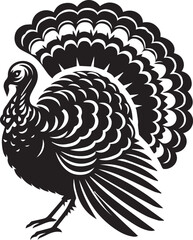 Turkey vector silhouette illustration design
