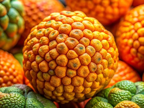 Macro Photography: Vibrant Brazilian Imbu Fruit Close-Up