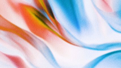 Obraz premium abstract grainy background with colorful smooth waves, simple vivid template with noise and grain