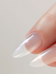 Fototapeta premium Female Hand, Leg, Nails, Fingers Esthetic Self Care, Manicure, Hand Close-up, Spa Care, Manicure Close-up, Wet Hand