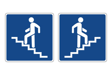Road sign overground pedestrian crossing. Informs road users about the presence of a pedestrian crossing located above the roadway. Safe crossing of the road.