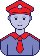 Law Enforcement Icon Thin Line Police Officer Vector for Digital Use