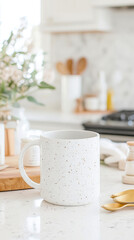 Obraz premium Speckled Mug in Bright Kitchen