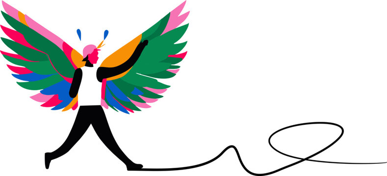 Winged Man Rising Logo