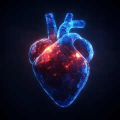 3D Heart on a Black Background
