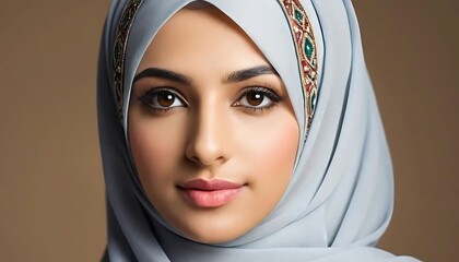 Naklejka premium Beautiful Arab woman in hijab