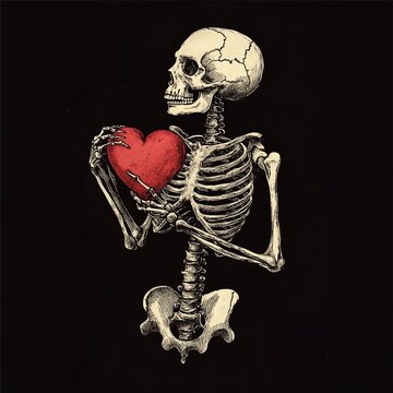 Valentine skeleton, 4096 x 4096 px, JPG 300 dpi