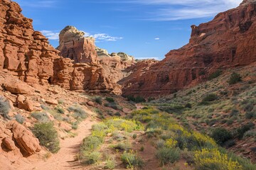 A photo of the Red Rock with a sedimentary rock formation