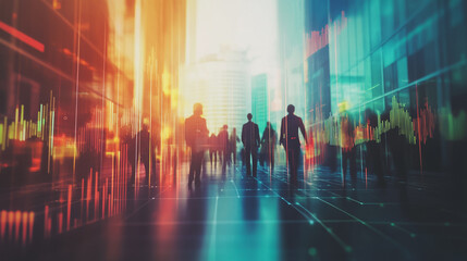 Obraz premium abstract professional business team people innovation connection of line from nail node to node on map background , networking concep