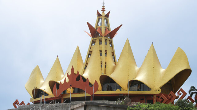 Siger Tower, one of the tourist destinations in Lampung which has panoramic views of the sea and hills, is located close to Bakauheni Harbor