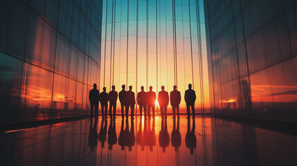 Fototapeta premium abstract professional business team people innovation connection of line from nail node to node on map background , networking concep