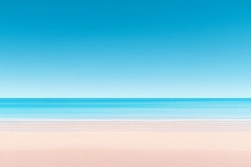 Obraz premium Serene coastal paradise with calm blue ocean and clear sky