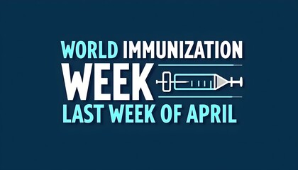 World Immunization Week backdrop with colorful shapes and designs The third week of April is world immunization week
