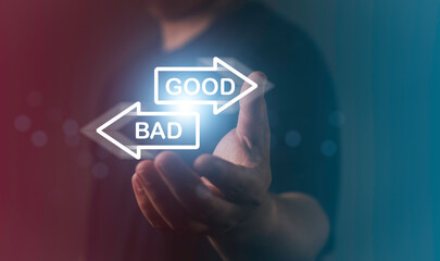 Decision-Making Dilemma choosing the Right Path in Business Opportunities. Arrows, choices, and the challenge of making good or bad decisions amidst doubt and uncertainty.