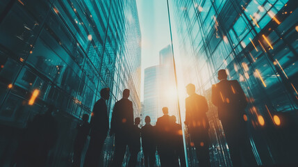 abstract professional business team people innovation connection of line from nail node to node on map background , networking concep