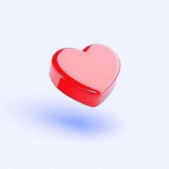 Valentine icon heart design white background digital art minimalist style clean concept