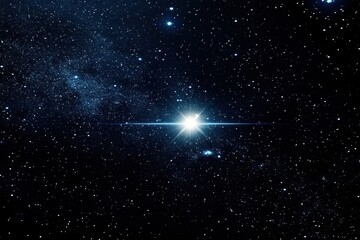 Obraz premium Stunning Cosmic Scene of Stars and Bright Celestial Light Burst