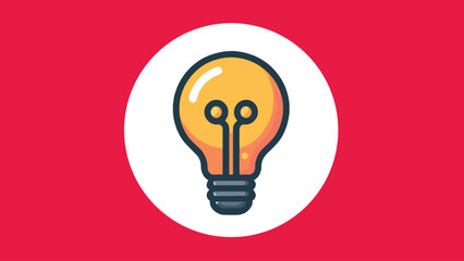 bulb lamp illustration in flat style