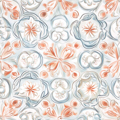 Carpet or tile patterns for interior decoration