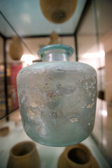 Roman glass vessel used to contain medicines, sauces or special foods found Sardinia,  Pula....