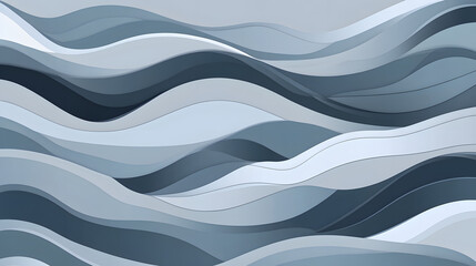Fototapeta premium A sky gray design with abstract waves and smooth curves, evoking a sense of calm and flow.