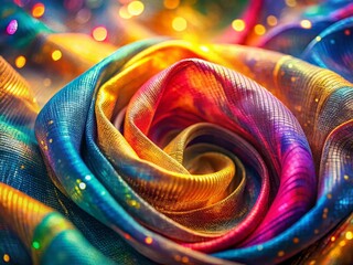 Oxford Fabric Texture Double Exposure Background: Abstract Art Photography